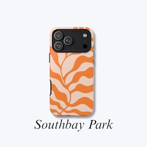 Orange and Pink Nature-Inspired Phone Case, Coral Plant Design, Back Camera Protection Sturdy Phone Cover - Southbay Park Case