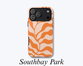 Orange und Pink Natur-inspirierte Handyhülle, Coral Plant Design, Rückkamera Schutz Robuste Handyhülle - Southbay Park Case