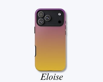 Lila und Gelb Farbverlauf, Tropische Vibe iPhone Hülle kompatibel mit MagSafe, Ombré Muster - Eloise Case