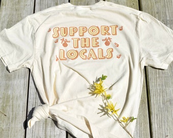 Bee Shirt, Support The locals, T shirt, Neutral color shirt, Local Honeybees and Sustainable Agriculture, Long Island, Brandon's Beez