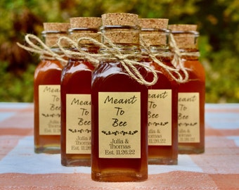 Honey Jar Wedding Favors - Wedding Favors for Guests - Bridal Shower Favors - Baby Shower Favor - 4oz Muth Jar - Kraft Paper Favor