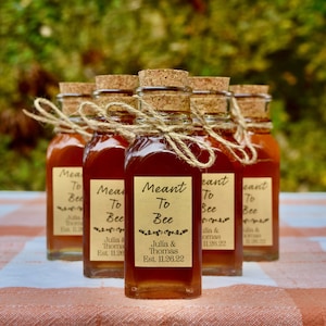Bomboniere in barattolo di miele - Bomboniere per gli ospiti - Bomboniere per addio al nubilato - Bomboniere per baby shower - Barattolo Muth da 4 once - Bomboniere in carta Kraft