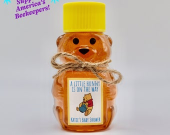 Honey Bear Party Favors - Baby Shower Favors for Guests - Bridal Shower Favors - Wedding Favor - 2oz Pure Wildflower Honey - Cute Favor
