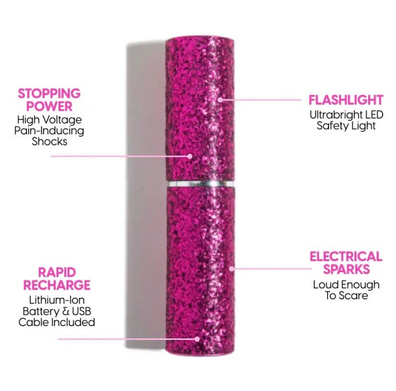 Women Blinged Lipstick Safety Taser Self Defense Etsy Canada