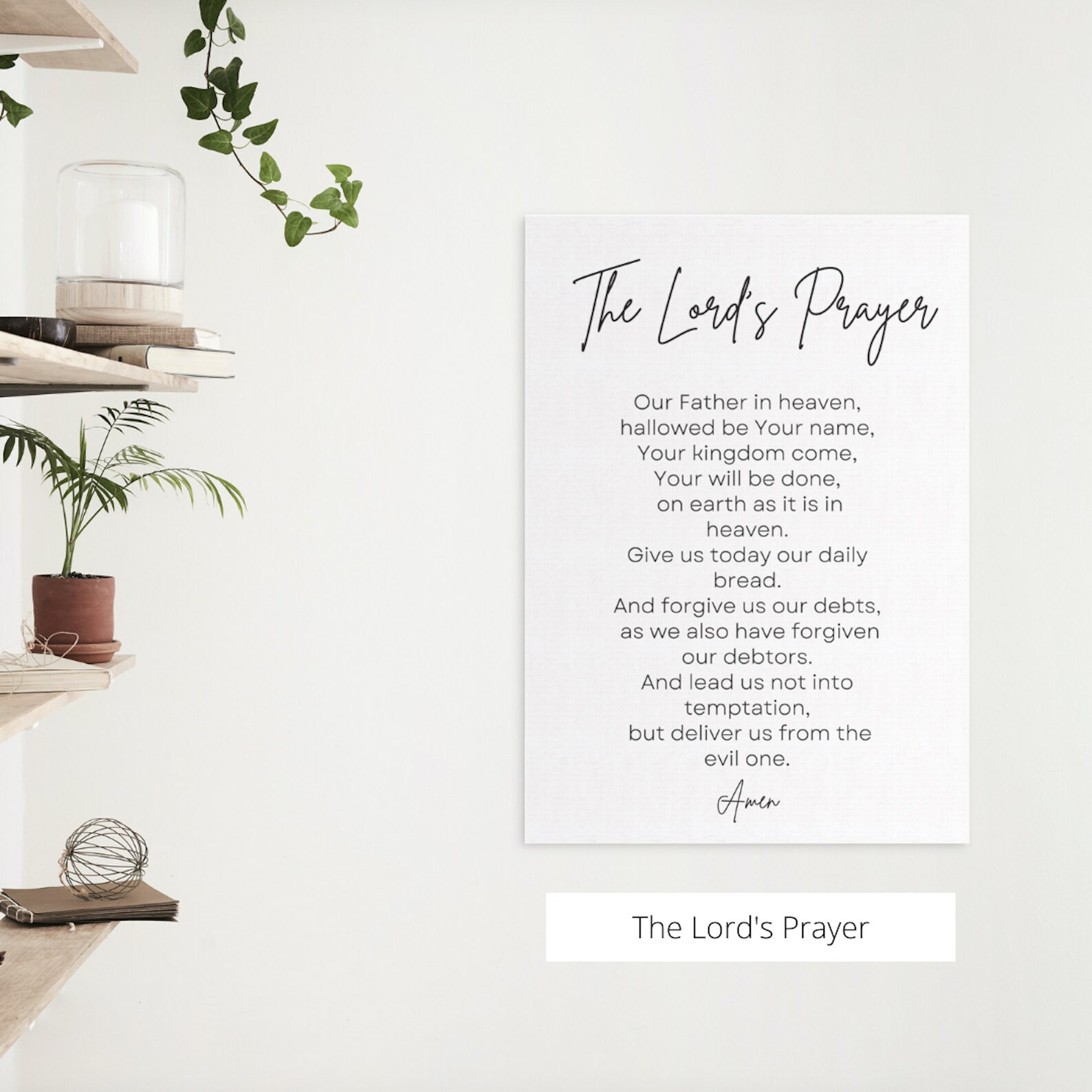 The Lord's Prayer Wall Art Printable NIV Translation Etsy Ireland