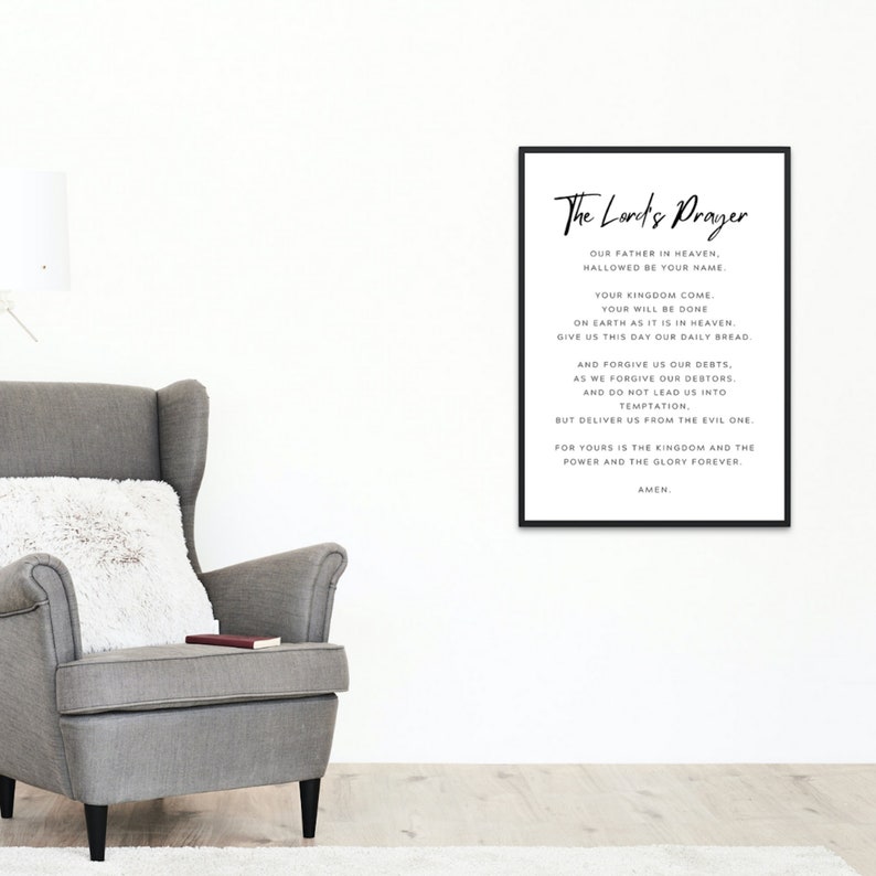 The Lord's Prayer Wall Art Printable NKJV Translation Etsy UK