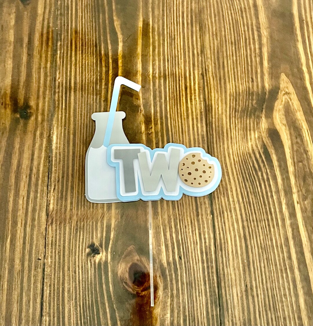 Milk and Cookies Cake Topper Cookie Cake Topper two Etsy