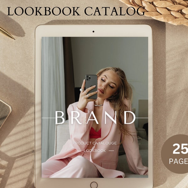 Jewelry Lookbook Catalog,Lookbook Magazine Catalog & Line Sheet Canva Template, Retail Product Catalog Sales Guide, Instant Download