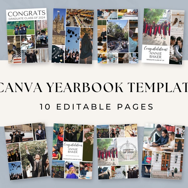 Senior Yearbook Ad Template | Editable Grad Tribute Canva | Instant Download | Full Page Yearbook Ad Template | Canva Template