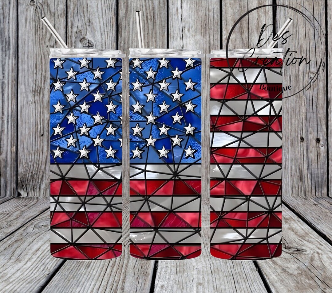 Stained Glass American Flag Etsy