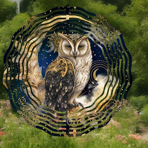 Moonlight Owl Wind Spinner