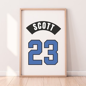 One Tree Hill Wall Art, Basketball Jersy Logo, Printable wall art, One Tree Hill quote, digital download