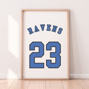 One Tree Hill Wall Art, Basketball Jersy Logo, Printable wall art, One Tree Hill quote, digital download, Ravens Jersy