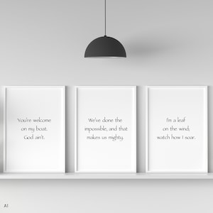 Firefly Serenity Wall Art Bundle - Citas imprimibles, Conjunto de 4 impresiones de arte, Decoración digital del dormitorio, Regalo perfecto para ella