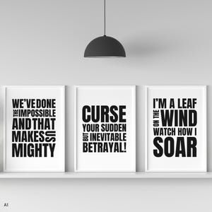 Firefly Serenity Wall Art Bundle - druckbare Zitate, Set von 3 Kunstdrucken, digitaler Download, Firefly TV-Show