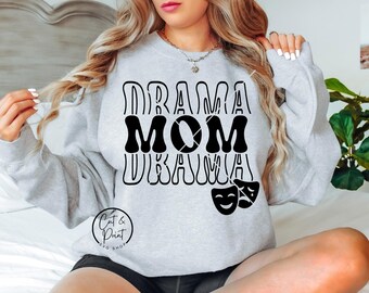 Drama Mom SVG, Drama Mom PNG, Drama Class SvG, Drama Class Png, SvG Instant Download, Cricut Cut-bestand, Silhouette Cut-bestand, Dans UVDtF-bestand