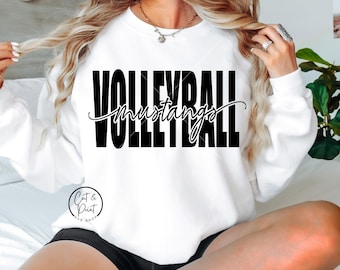 Volleyball SVG, Mustangs Volleyball PNG, T-Shirt SvG, Volleyball Shirt PNG, Instant Download, Cricut Cut File, Silhouette Cut File, Uv Dtf