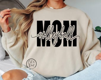 Volleyball Mom SVG, Volleyball Mom PNG, T-Shirt SvG, Volleyball Shirt PNG, Instant Download, Cricut Cut File, Silhouette Cut File, Uv Dtf