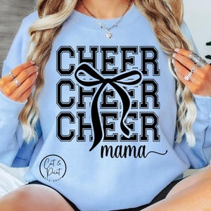 Cheer Mama SVG, Cheer PNG, Cheerleader Coquette Bow SvG, Cheer Coquette Bow Png, Instant Download, Cricut Cut Files, Silhouette Cut File