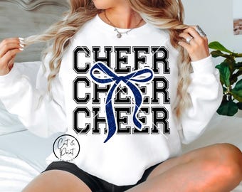 Cheer SVG, Cheer PNG, Faux Glitter Navy & Black SvG, Glitter Cheer Bow Png, Instant Download, Cricut Cut Files, Silhouette Cut File, Print