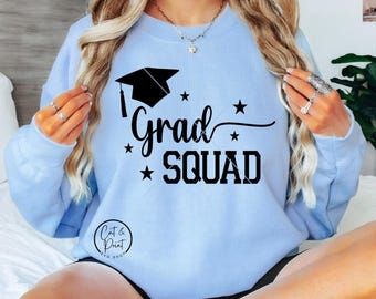 Graduation SVG, Graduation PNG, Grad Squad SvG, Grad Squad PNG, Instant Download, Cricut Cut File, Silhouette Cut File, UvDtf