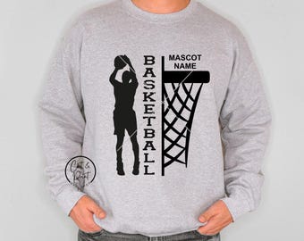 Basketball SVG, Basketball PNg File, Basketball Mascot SvG, Basketball Add Your Own Mascot PNG Instant Download, Cricut Cut File, Silhouette