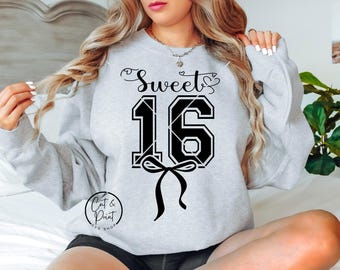 Sweet Sixteen SVG, Sweet Sixteen PNG, Sweet 16 SvG, Sweet 16 Png, Sweet 16 Shirt Sofort Download, Cricut Cut Files, Silhouette Schnittdatei