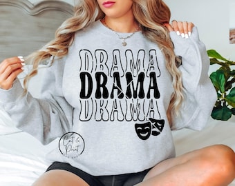Drama SVG, Drama PNG, Drama Class SvG, Drama Class Png, SvG Instant Download, Cricut Cut-bestand, Silhouette Cut-bestand, Dans UVDtF-bestand