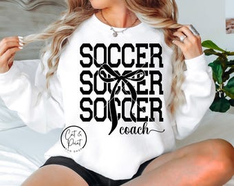 Fußball SVG, Fußball PNG, Fußballtrainer SvG, Png, Fußballtrainer Coquette Bogen SVG Sofortiger Download, Cricut Schnittdateien, Silhouette Schnittdatei