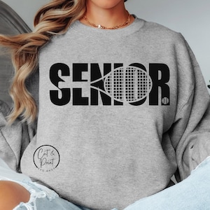 Senior Tennis SVG, Tennis PNG, Tennis Raquet T-Shirt SvG, Tennis-Shirt PNG, sofortiger Download, Cricut-Schnitt-Datei, Silhouette-Schnitt-Datei, Uv Dtf
