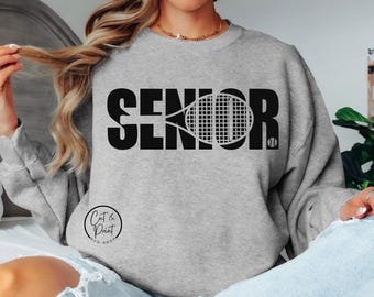 Senior Tennis SVG, Tennis PNG, Tennis Raquet Tee Shirt SvG, Tennis Shirt PNG, Instant Download, Cricut Cut File, Silhouette Cut File, Uv Dtf