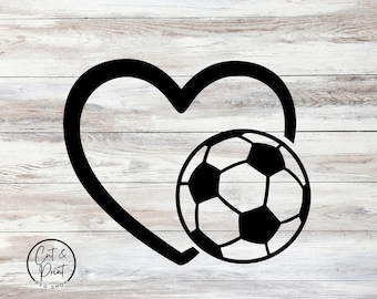 Soccer SVG, Soccer Png, Soccer Heart SVG, Soccer Heart SVG, Soccer PnG Instant Download, Cricut Cut File, Silhouette Cut File
