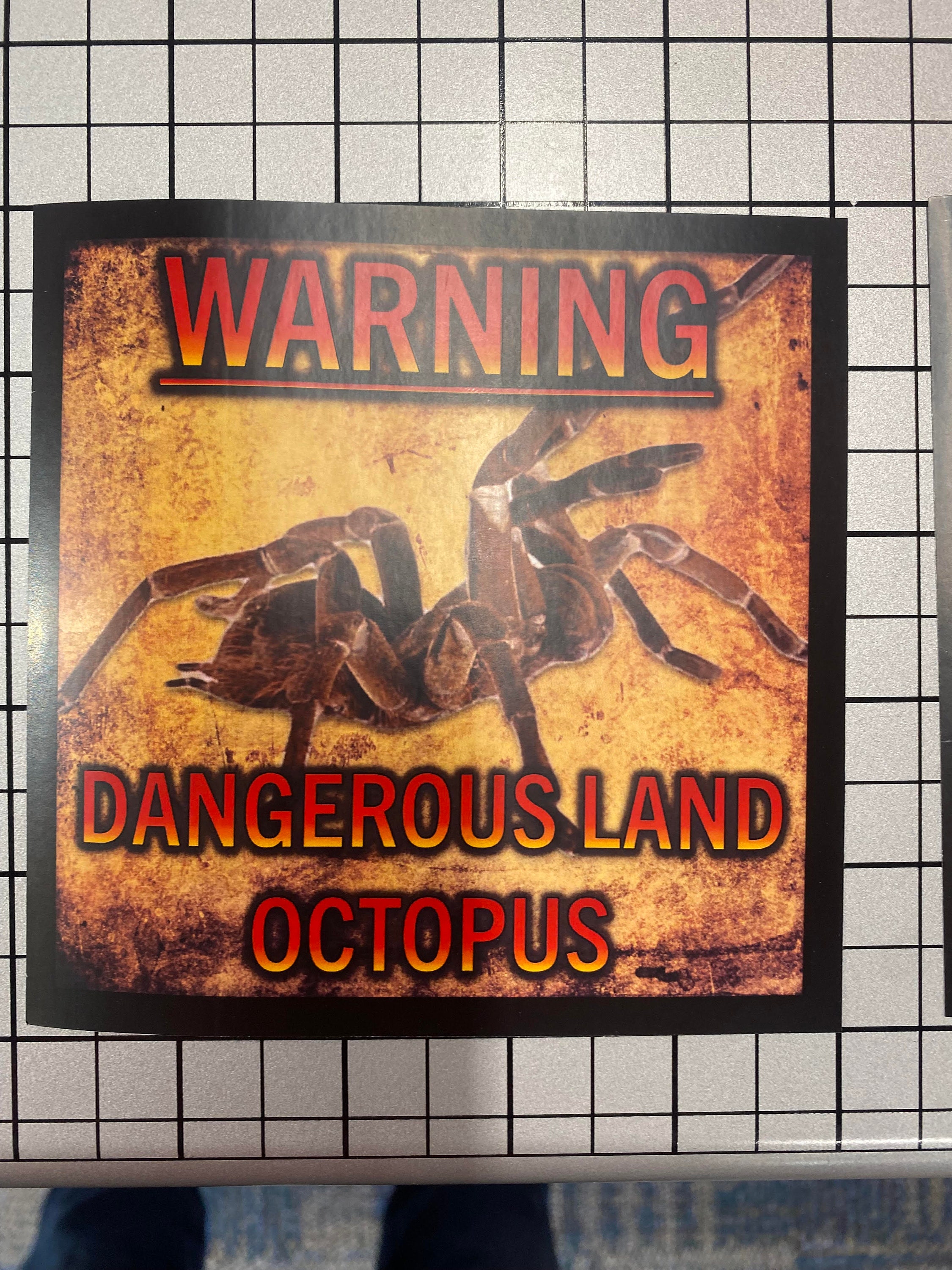 Tarantula Warning Stickers 7 Variations 