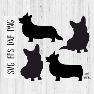 Corgi bundel SVG, zittende corgi silhouet, dierlijke digitale vector, SVG-bestanden voor knippen, welsh corgi SVG, instant download, honden gesneden bestand