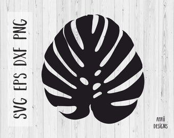 Monstera leaf SVG, plant digital vector download files for cutting, Silhouette, instant download, house plant cut file, svg eps dxf png