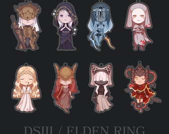 Souls / ER inspired acrylic double sided keychains