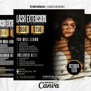 DIY Lash Class Flyer