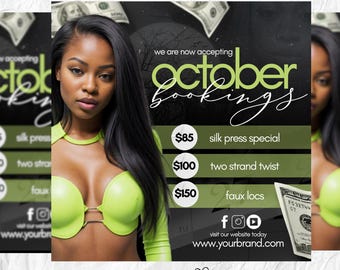 October Bookings Flyer