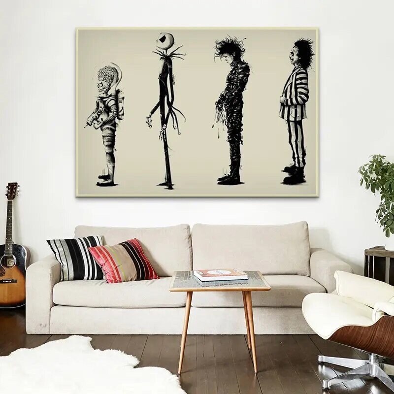 Edward Scissorhands Canvas Wall Art Tim Burton Movie Poster Home Decor ...