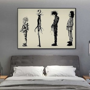 Edward Scissorhands Canvas Wall Art Tim Burton Movie Poster Home Decor ...