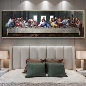 Berühmte Kunst Abendmahl von Leonardo Da Vinci Leinwand Gemälde an der Wand Poster und Drucke Bilder für Wohnzimmer Dekor