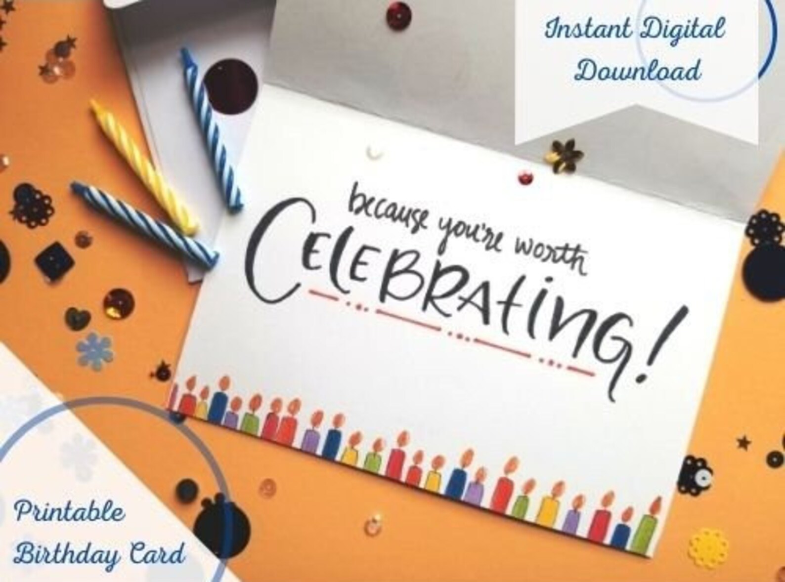 Printable Classic Birthday Card Happy Birthday Balloons and - Etsy