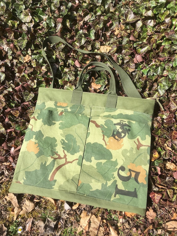 Vintage US Helmet Bag - Mitchell Camo, YKK, Canvas, Military
