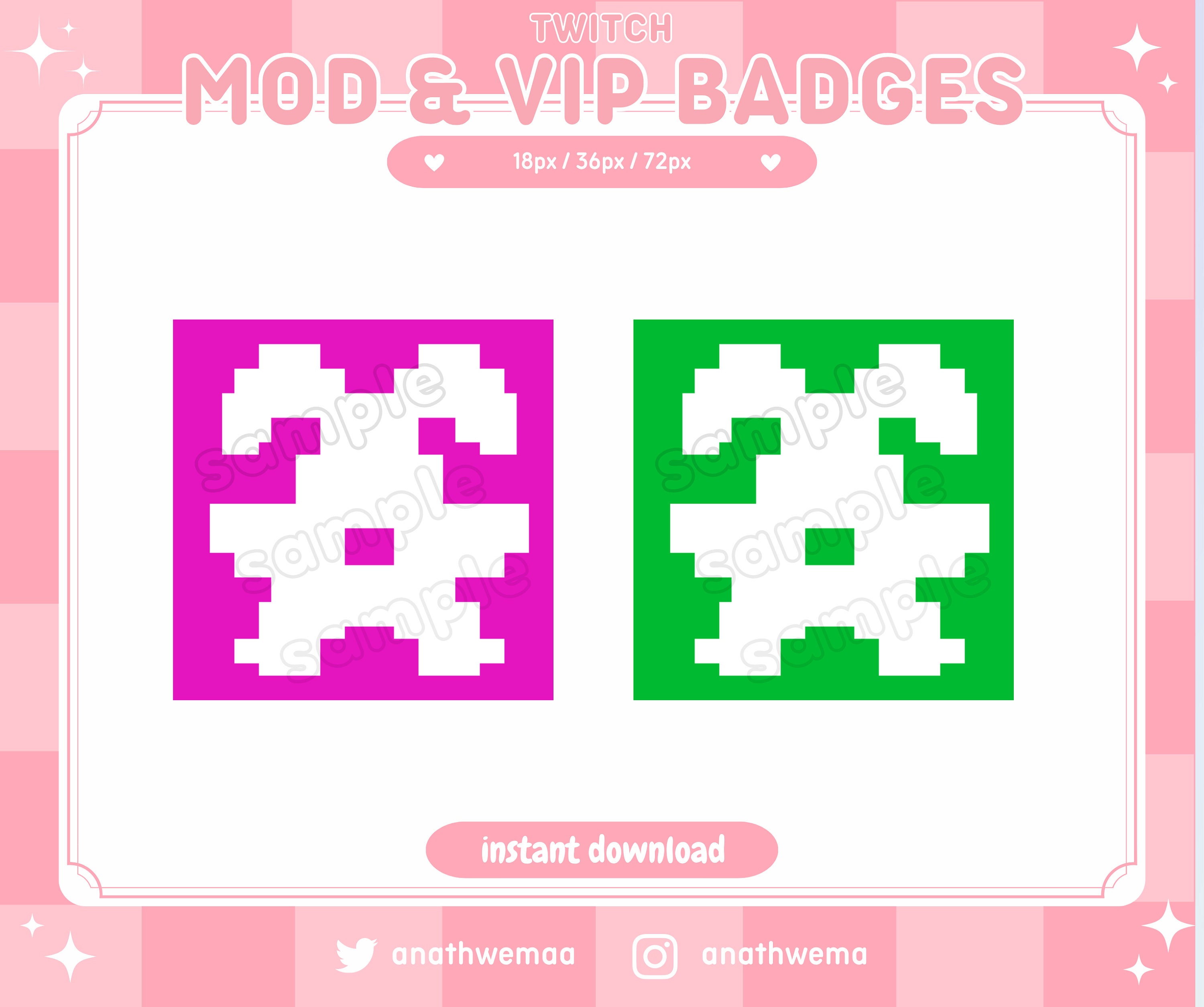 Stardew Valley Stardrop Twitch Badges for MOD and VIP Pixel Art Star 8 ...