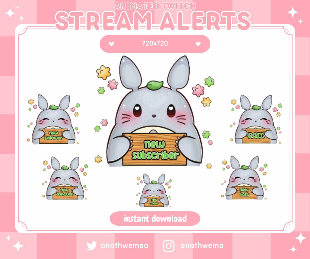 6x Animated Grey Neighbour Forest Spirit Twitch Alerts Discord Emotes ...
