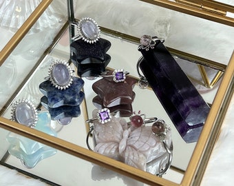 Crystal rings, Handmade jewelry rings, best rings for gift, Gemstone Rings