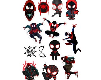 Spiderman Miles Morales Stickers. 