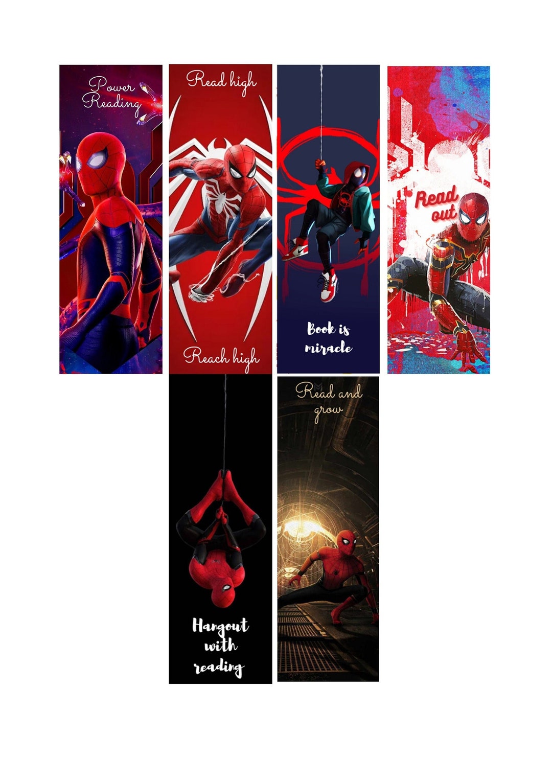 Spiderman Bookmarks for Kids. Etsy