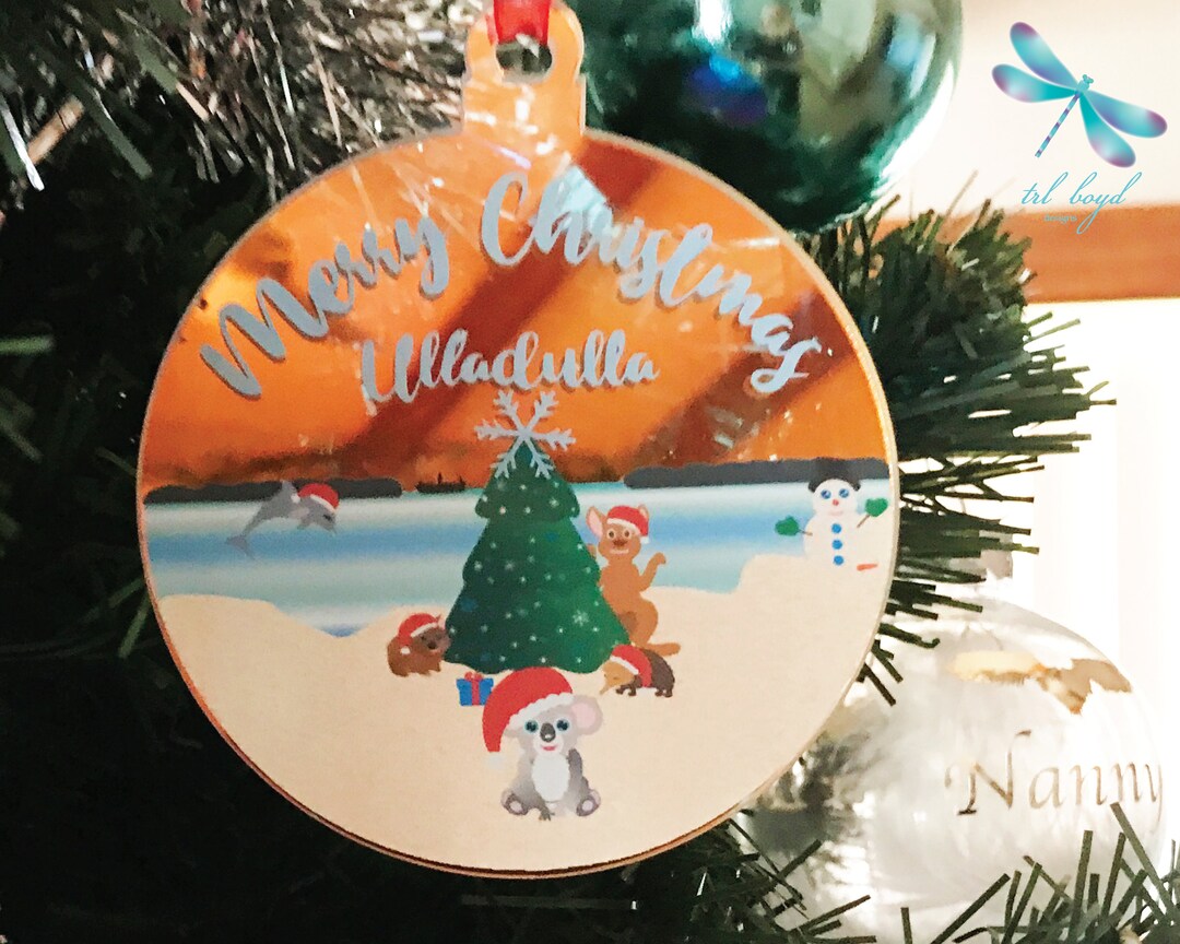 Personalised Australian Christmas Decoration, Australian Animals