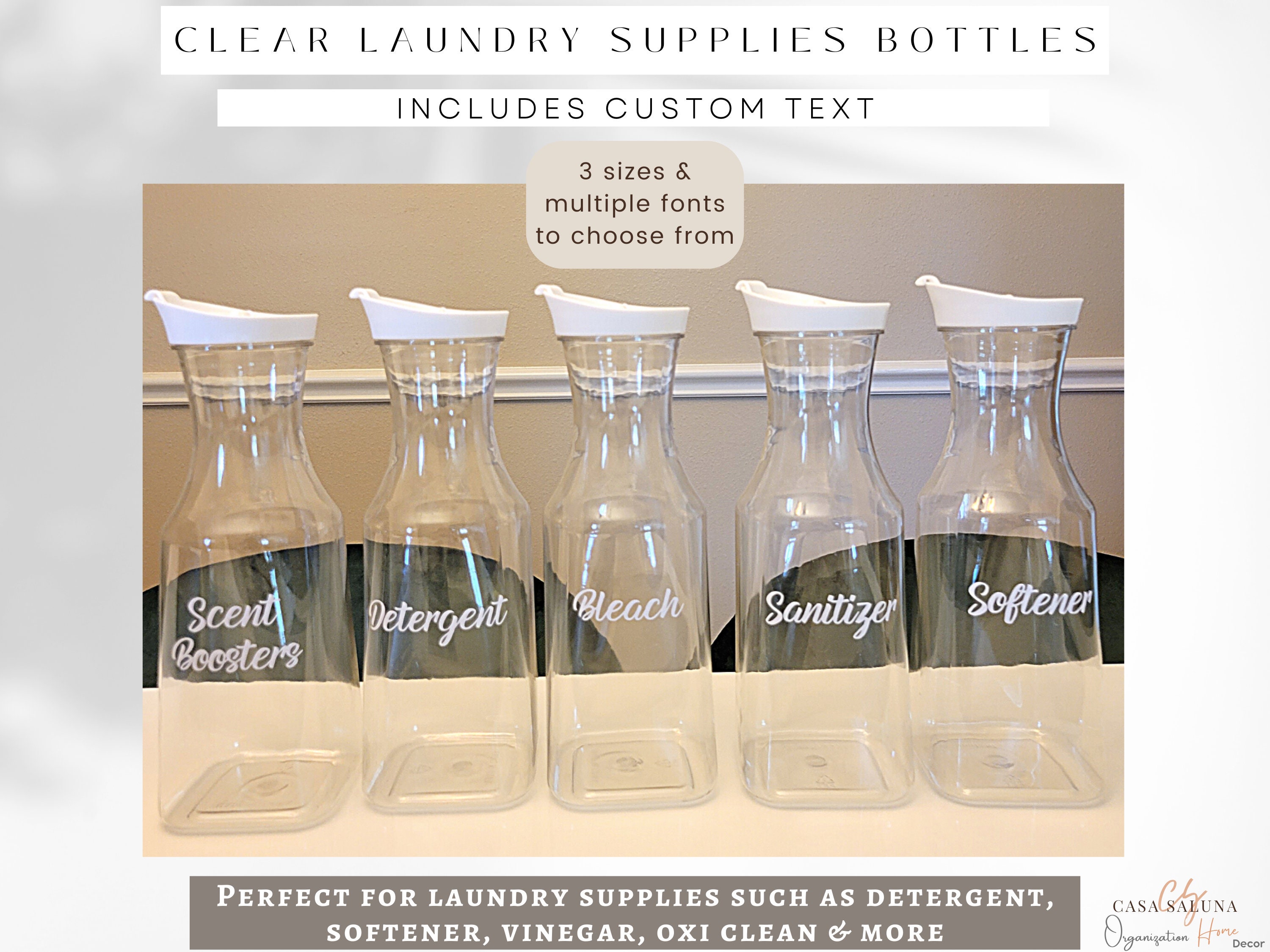 Laundry Container Labels/ Custom Labels for Jars and Bottles/ 